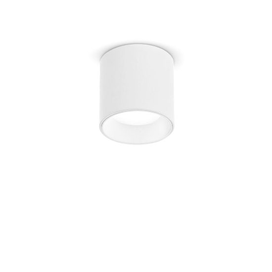 Ideal lux nitro faretto da soffitto cilindrico led 4w 2700k dimmerabile per corridoio bianco