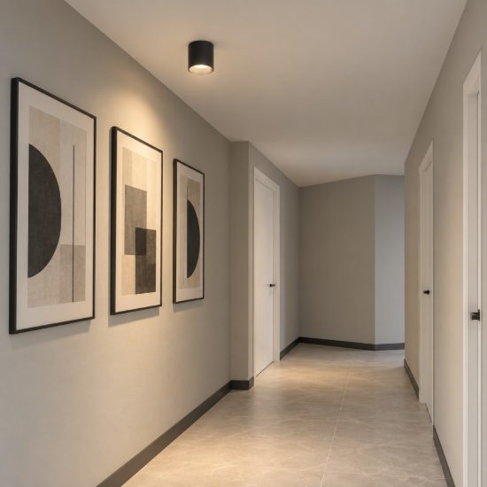 Ideal lux nitro faretto da soffitto cilindrico led 4w 2700k dimmerabile per corridoio nero