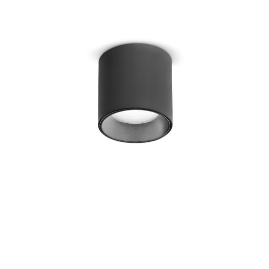 Ideal lux nitro faretto da soffitto cilindrico led 4w 2700k dimmerabile per corridoio nero