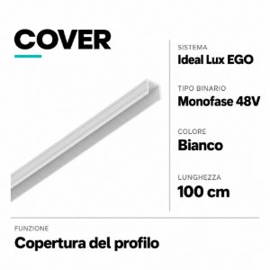 Ego ideal lux accessorio cover bianca per binario