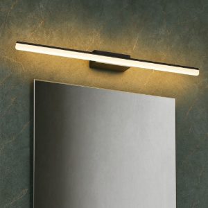 Applique da bagno led 19w riflesso ap d82 nera ideal lux 3000k