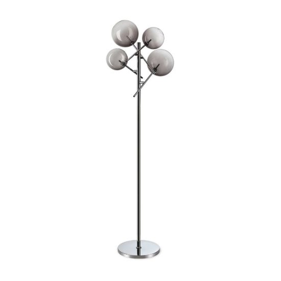 Ideal lux equinoxe lampada da terra con 4 sfere g4 166cm per soggiorno moderna fumè