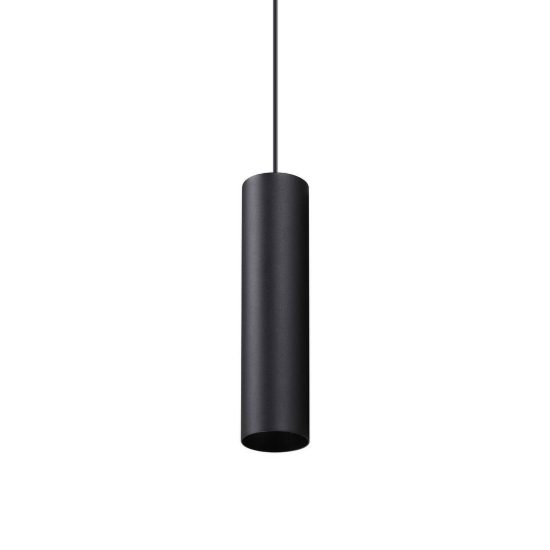 Ideal lux look lampada a sospensione cilindrica gu10 25cm ø6 per cucina nera