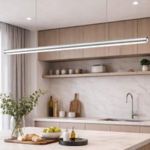 Lampadario moderno per ufficio acciaio led 35w 3000k ideal lux dorica