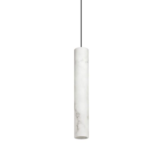 Ideal lux look lampada a sospensione cilindrica gu10 40cm per cucina alabastro