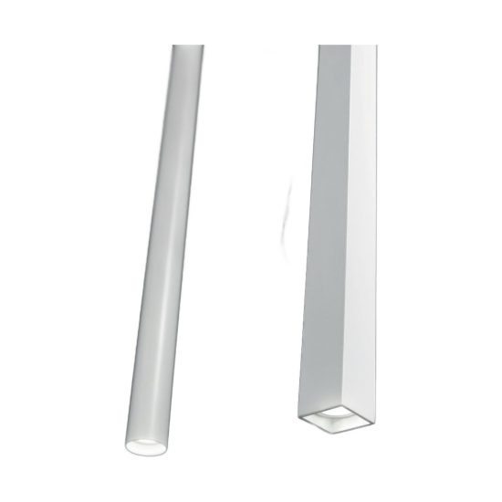 Ideal lux look lampada a sospensione a sezione quadrata led 3,5w 3000k 40cm per cucina bianca