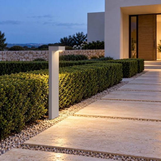 Ideal lux sirio lampione da giardino led 13w 3000k h80cm moderno grigio ip65