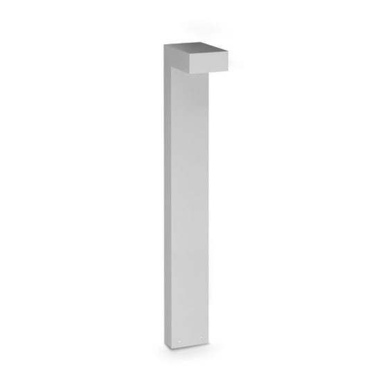 Ideal lux sirio lampione da giardino led 13w 3000k h80cm moderno grigio ip65