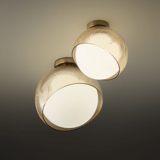 Ideal lux bloom plafoniera a sfera e27 30cm per ingresso moderna nera