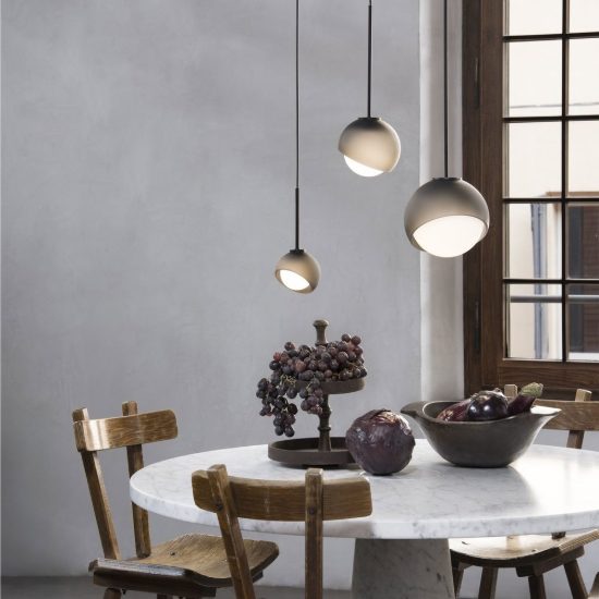 Ideal lux bloom lampada a sospensione a sfera 11,5cm per cucina moderna nera
