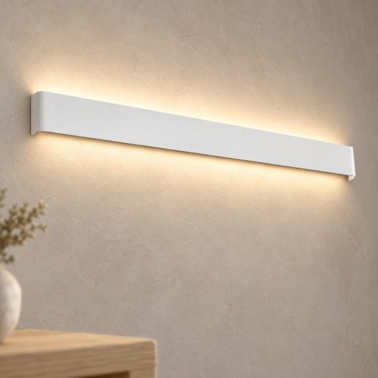 Ideal lux delta applique rettangolare 5 luci g9 61cm per soggiorno moderna bianca
