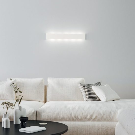 Ideal lux delta applique rettangolare 8 luci g9 110cm per soggiorno moderna bianca