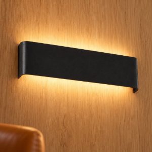 Ideal lux delta applique rettangolare 4 luci g9 41cm per soggiorno moderna nera