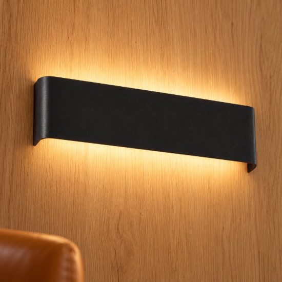 Ideal lux delta applique rettangolare 4 luci g9 41cm per soggiorno moderna nera