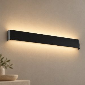 Ideal lux delta applique rettangolare 5 luci g9 61cm per soggiorno moderna nera