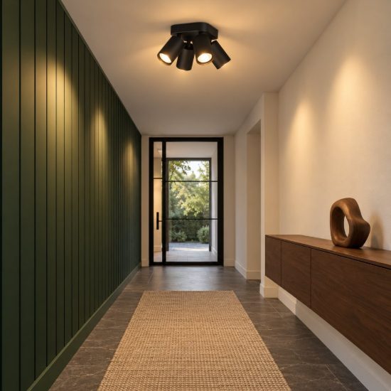 Ideal lux dynamite plafoniera con 4 faretti cilindrici gu10 13,5cm nera