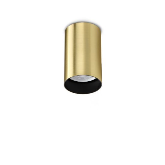 Ideal lux look faretto da soffitto cilindrico gu10 10cm per corridoio ottone