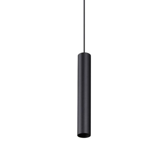 Ideal lux look lampada a sospensione cilindrica gu10 25cm ø4 per cucina nera