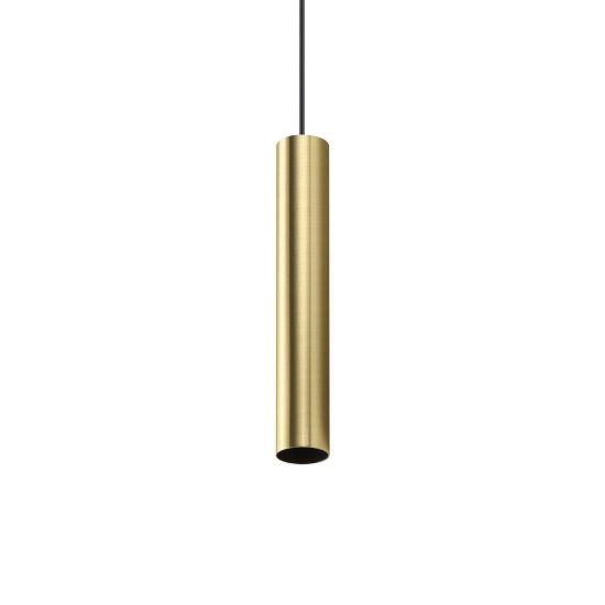 Ideal lux look lampada a sospensione cilindrica gu10 40cm per cucina ottone