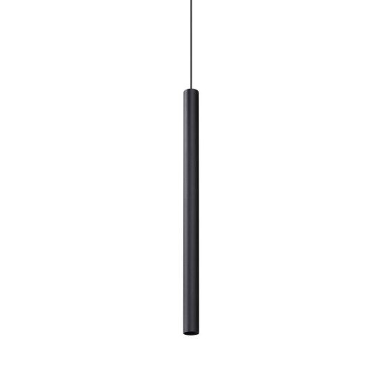 Ideal lux look lampada a sospensione cilindrica gu10 70cm ø4 per cucina nera