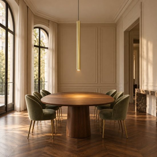 Ideal lux look lampada a sospensione cilindrica gu10 100cm per cucina ottone