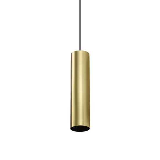 Ideal lux look lampada a sospensione cilindrica gu10 25cm ø6 per cucina ottone