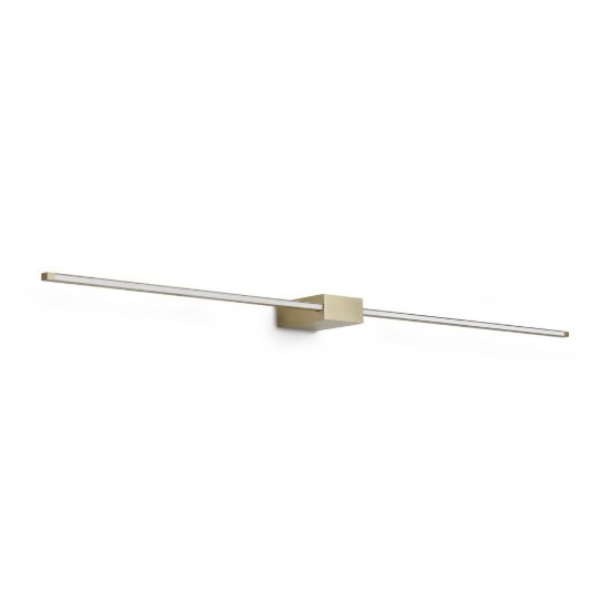 Ideal lux essence applique lineare a sezione quadrata led 19w 3000k 115cm per soggiorno ottone