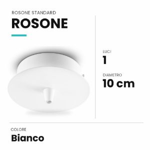 Ideal lux rosone standard a 1 luce 10cm bianco