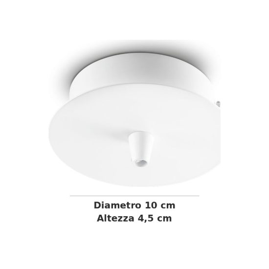 Ideal lux rosone standard a 1 luce 10cm bianco