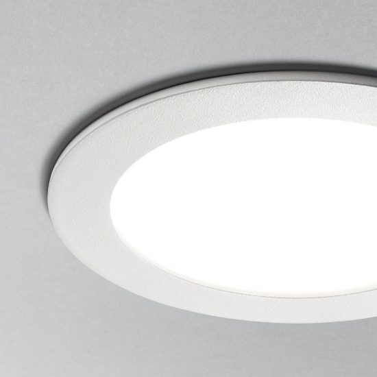 Ideal lux groove faretto da incasso per cartongesso led 20w 3000k foro 15cm rotondo bianco