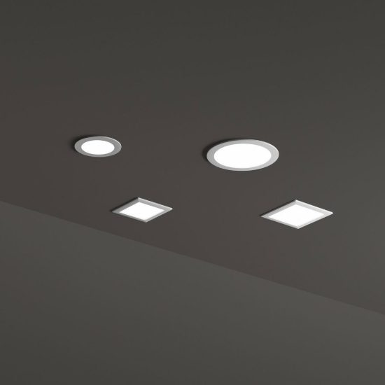 Ideal lux groove faretto da incasso per cartongesso led 30w 3000k foro 20,5cm rotondo bianco