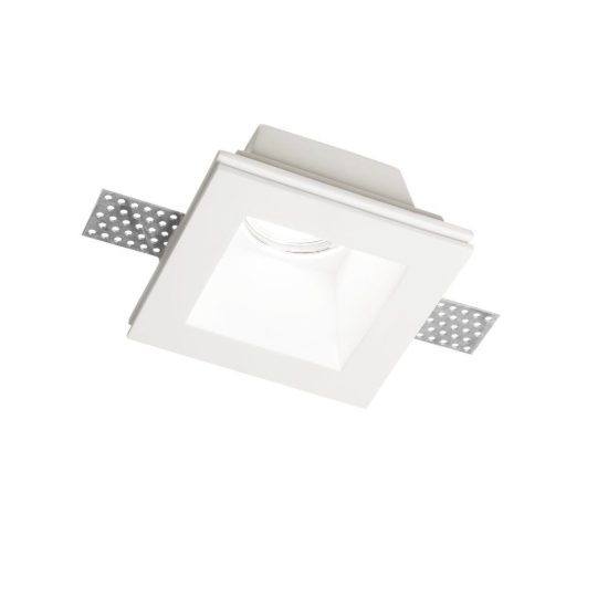 Ideal lux samba faretto da incasso per cartongesso gu10 foro 12,3x12,3cm rettangolare bianco