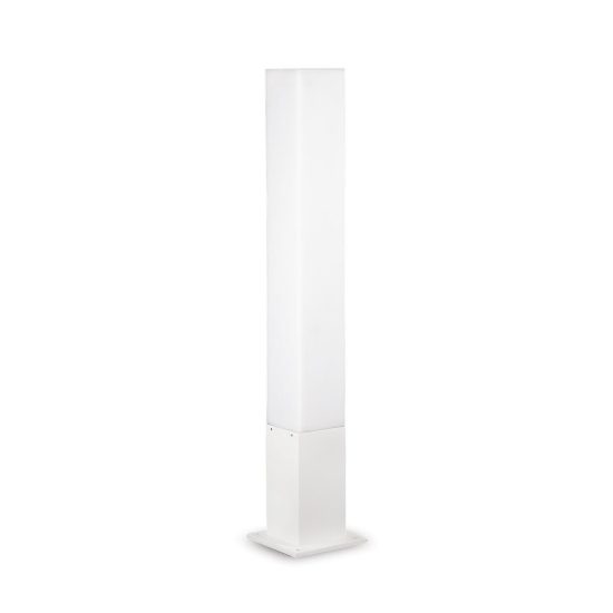 Ideal lux edo paletto da esterno giardino gx53 79cm a sezione quadrata moderno bianco
