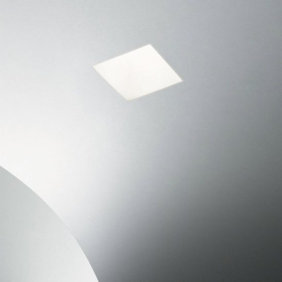 Ideal lux samba faretto da incasso per cartongesso gu10 foro 12,3x12,3cm quadrato bianco