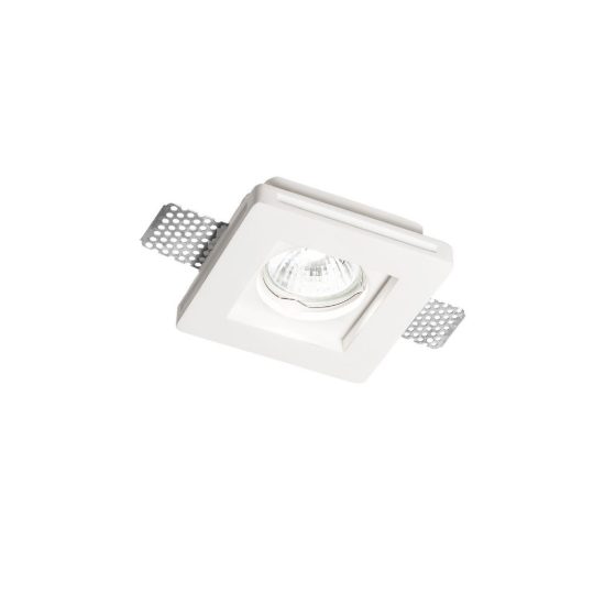 Ideal lux samba faretto da incasso per cartongesso gu10 foro 10,3x10,3cm quadrato bianco