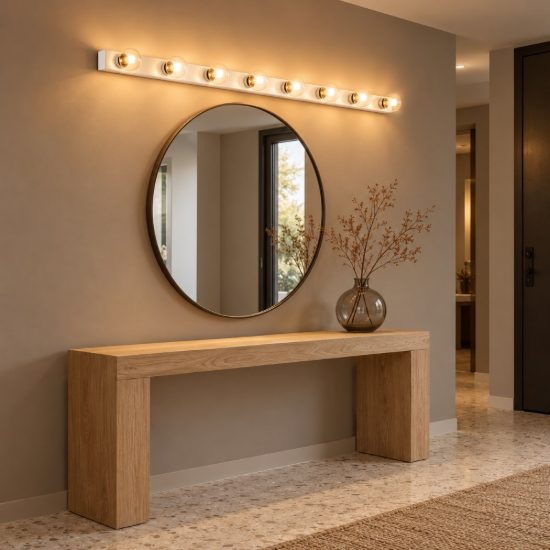 Ideal lux prive' applique lineare 8 luci e14 80,5cm per soggiorno moderna bianca