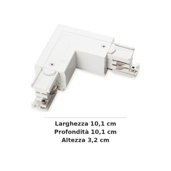 Ideal lux link giunto a l interno per binario trifase da superficie on-off bianco