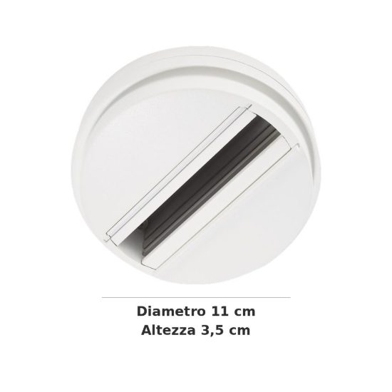 Ideal lux link basetta di connessione a soffitto per faretti trifase on-off bianca