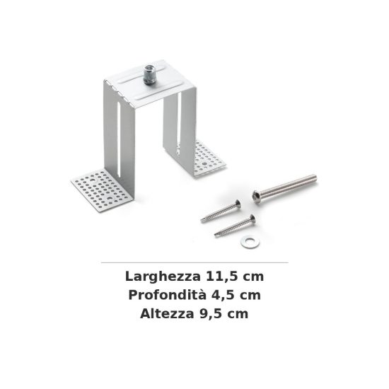 Ideal lux fluo kit di montaggio a incasso per profilo acciaio
