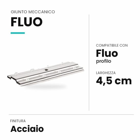 Ideal lux fluo giunto meccanico per profilo acciaio