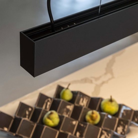 Ideal lux fluo plafoniera lineare led 27w 3000k 120,5cm per ufficio nera