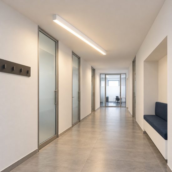 Ideal lux fluo plafoniera lineare led 27w 3000k 120,5cm per ufficio bianca