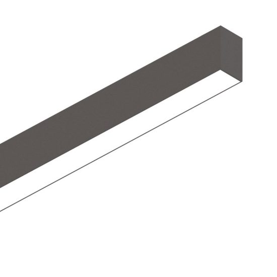 Ideal lux fluo plafoniera lineare led 36w 3000k 180,5cm per ufficio nera