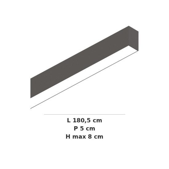 Ideal lux fluo lampadario a barra lineare led 54w 4000k 180,5cm per sala da pranzo nero
