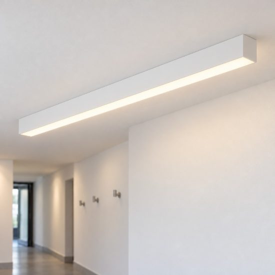 Ideal lux fluo lampadario a barra lineare led 40w 3000k 120,5cm per sala da pranzo bianco