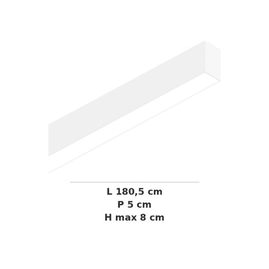 Ideal lux fluo lampadario a barra lineare led 54w 3000k 180,5cm per sala da pranzo bianco