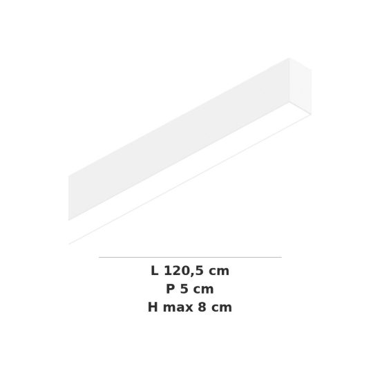 Ideal lux fluo lampadario a barra lineare led 40w 4000k 120,5cm per sala da pranzo bianco