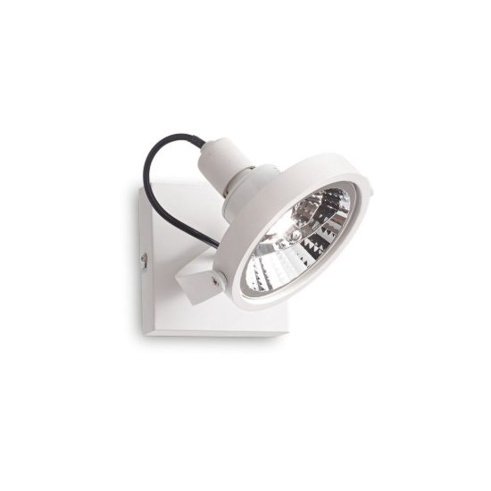 Ideal lux glim faretto da soffitto orientabile gu10 con base quadrata per cucina bianco
