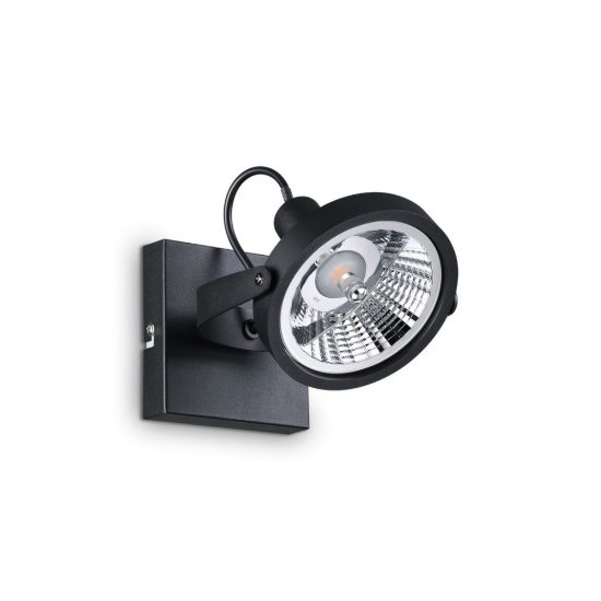 Ideal lux glim faretto da soffitto orientabile gu10 con base quadrata per cucina nero