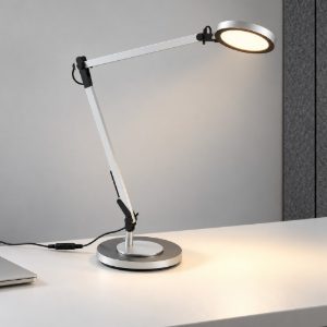 Ideal lux futura lampada da scrivania led 12,5w 4000k dimmerabile 65,5cm per ufficio alluminio